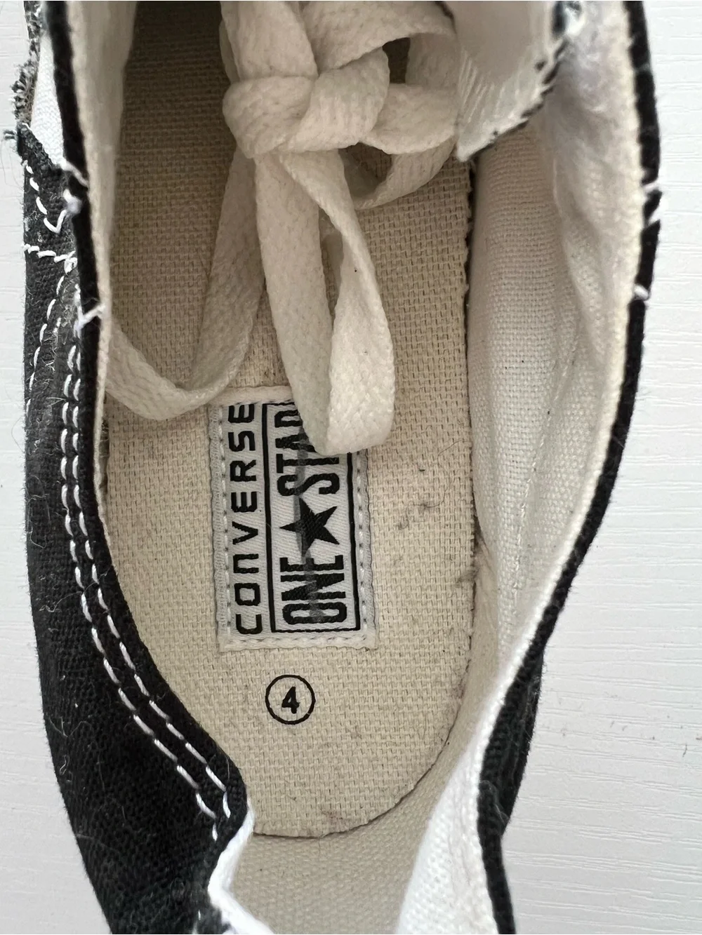 Converse Kids One Star Low Top Sneakers - Black and White